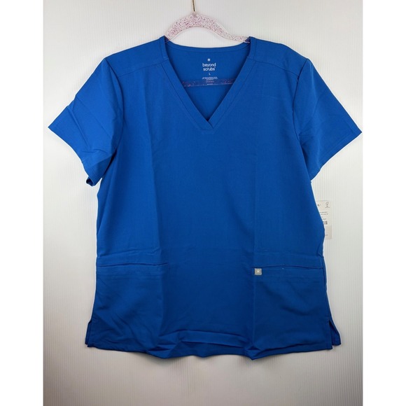 Beyond Scrubs Tops - Beyond Scrubs Unity V-Neck Top Royal Blue Nursing Medical Uniform Large SBT107